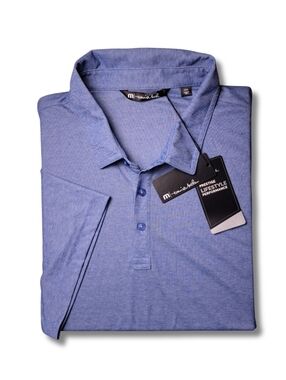 TravisMathew Classic Blue Heather Golf Polo 3XL